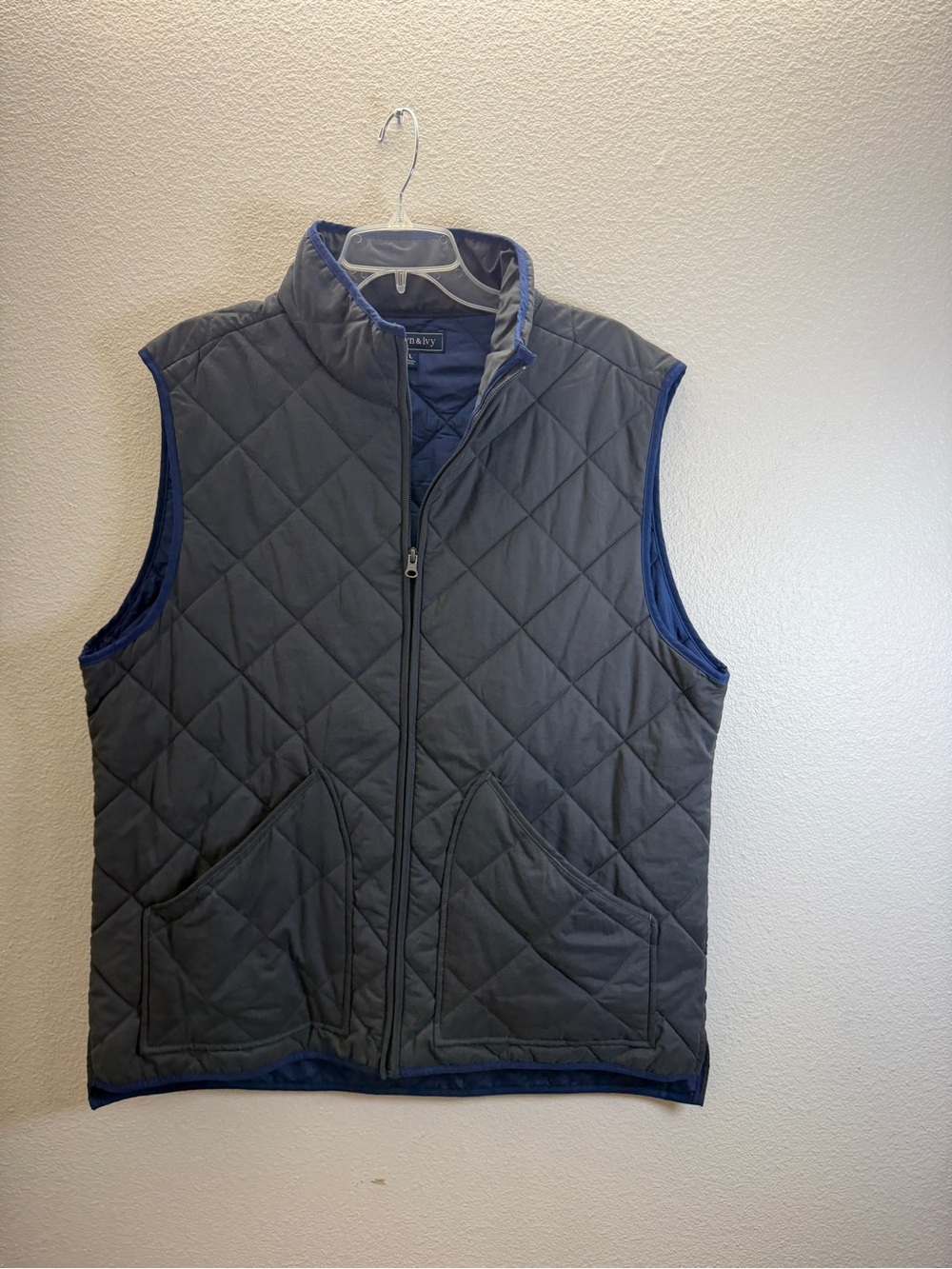 crown & ivy Quilted Navy Blue Women's Jacket - Picture 1 of 10